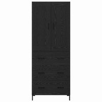 Credenza Rovere Nero 69,5 x 34 x 180 cm Legno multistrato 3416114