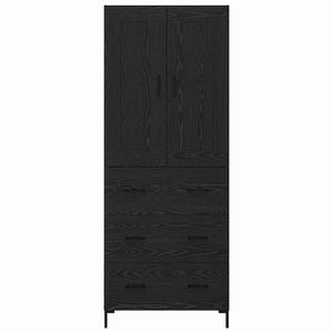 Credenza Rovere Nero 69,5 x 34 x 180 cm Legno multistrato 3416114