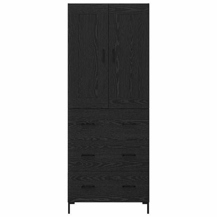 Credenza Rovere Nero 69,5 x 34 x 180 cm Legno multistrato 3416114