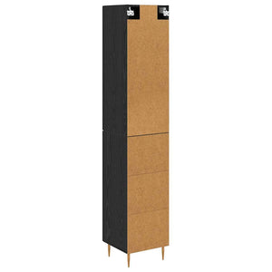 Credenza Rovere Nero 34,5 x 34 x 180 cm Legno multistrato 3416119