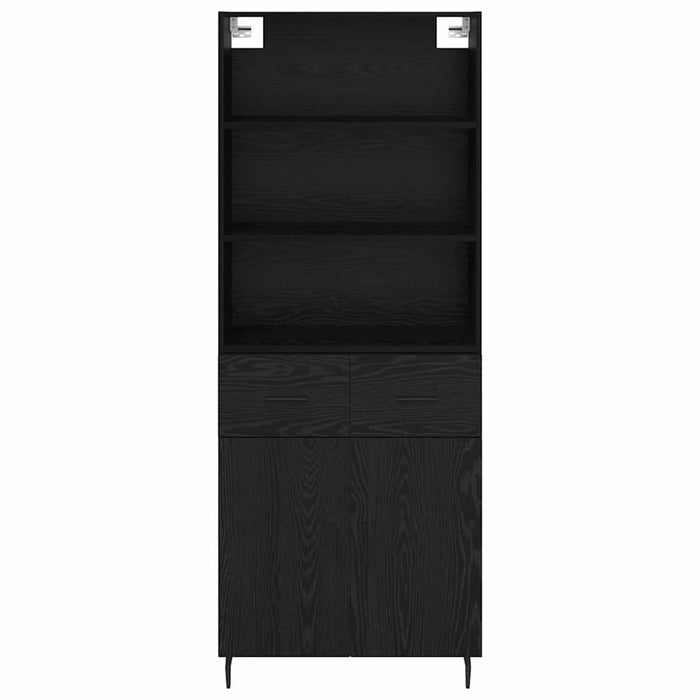 Credenza 2 pcs Rovere Nero 69,5 x 34 x 180 cm Legno multistrato 3416120