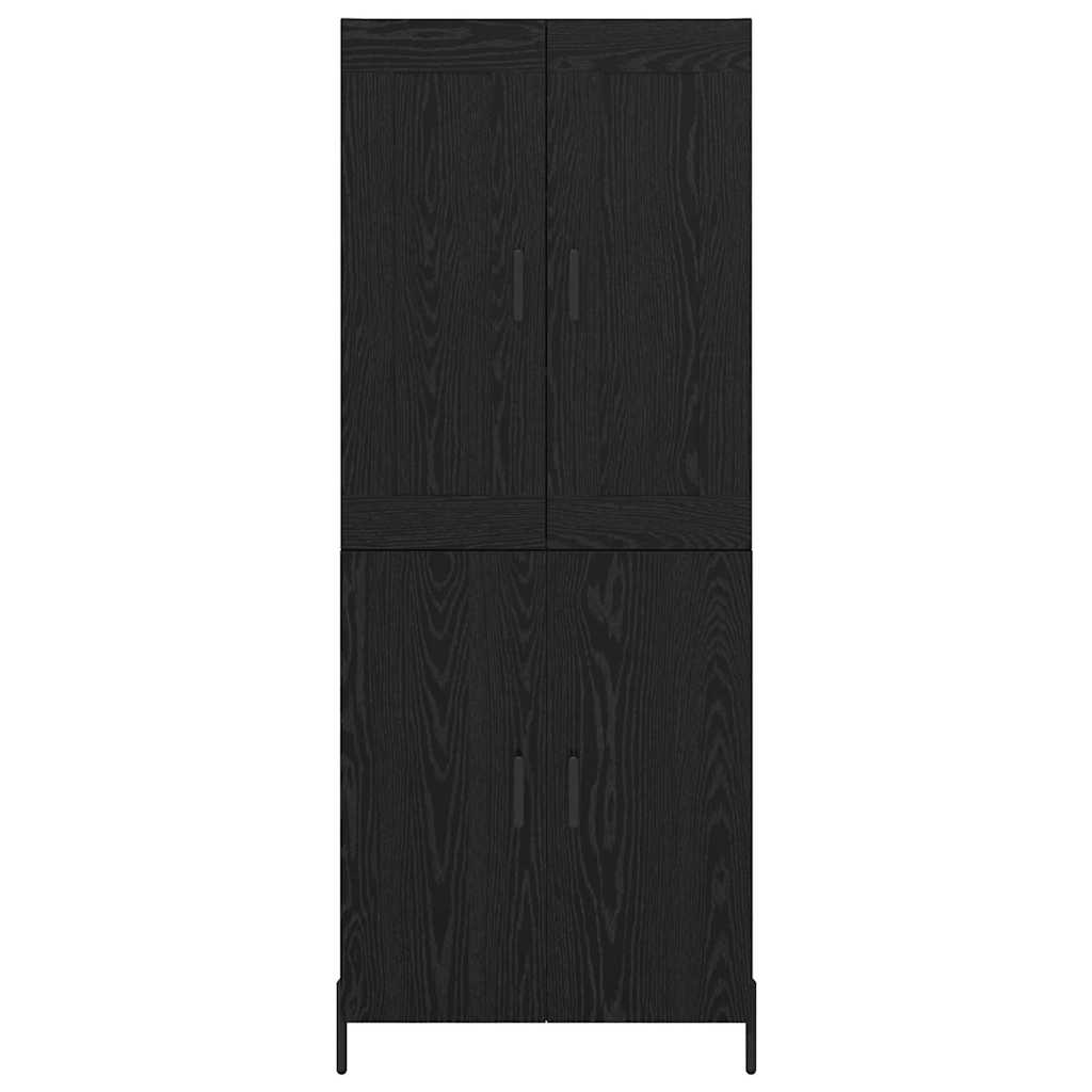 Credenza 2 pcs Rovere Nero 69,5 x 34 x 180 cm Legno multistrato 3416121