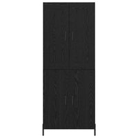 Credenza 2 pcs Rovere Nero 69,5 x 34 x 180 cm Legno multistrato 3416121