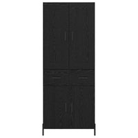 Credenza 2 pcs Rovere Nero 69,5 x 34 x 180 cm Legno multistrato 3416123