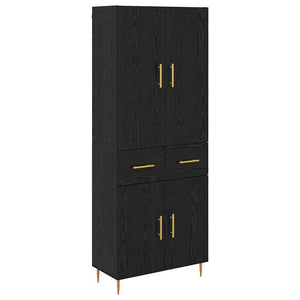 Credenza Rovere Nero 69,5 x 34 x 180 cm Legno multistrato 3416125