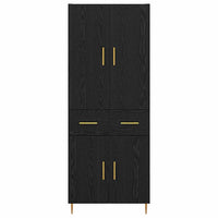 Credenza Rovere Nero 69,5 x 34 x 180 cm Legno multistrato 3416125