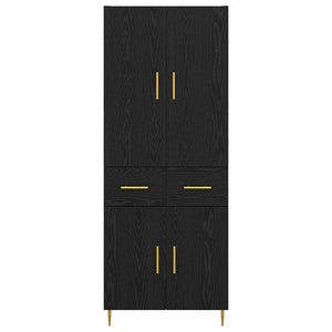 Credenza Rovere Nero 69,5 x 34 x 180 cm Legno multistrato 3416125