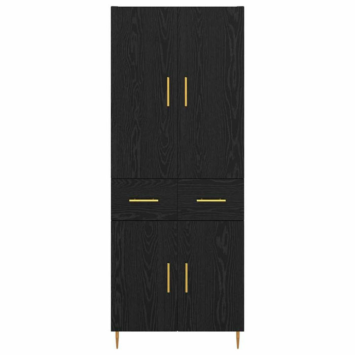 Credenza Rovere Nero 69,5 x 34 x 180 cm Legno multistrato 3416125