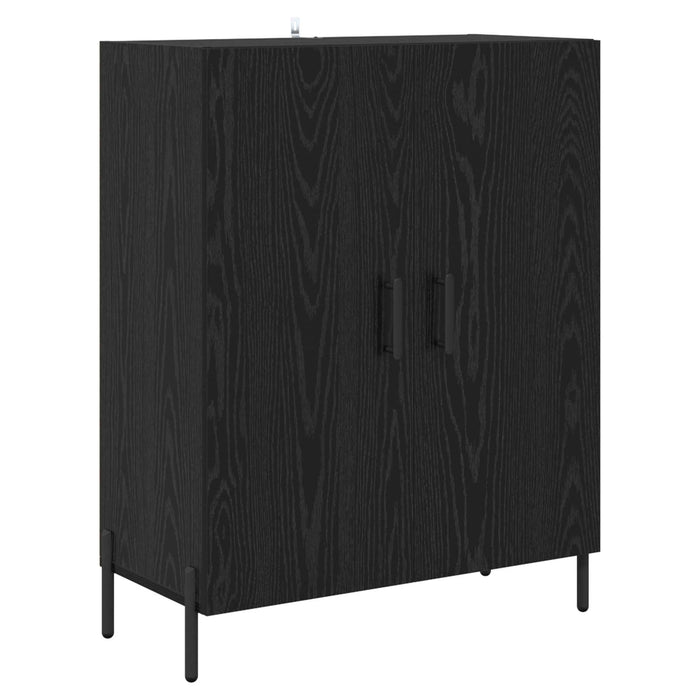 Credenza-Buffet-Armadio da cucina Rovere Nero 69,5 x 34 x 180 cm Legno multistrato 680849