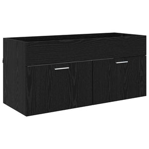 Mobile da Bagno con cassetto Rovere Nero 100 x 38,5 x 46 cm 3416131