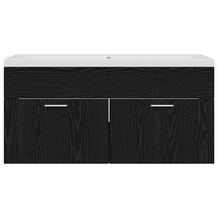 Mobile da Bagno con cassetto Rovere Nero 100 x 38,5 x 46 cm 3416131