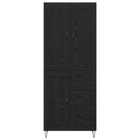 Credenza Rovere Nero 69,5 x 34 x 180 cm Legno multistrato 3416133