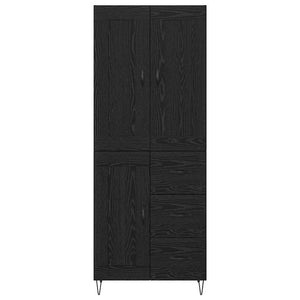 Credenza Rovere Nero 69,5 x 34 x 180 cm Legno multistrato 3416133