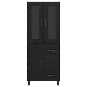 Credenza Rovere Nero 69,5 x 34 x 180 cm Legno multistrato 3416134