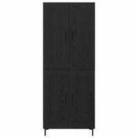 Credenza Rovere Nero 69,5 x 34 x 180 cm Legno multistrato 3416138
