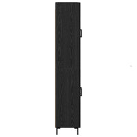 Credenza Rovere Nero 69,5 x 34 x 180 cm Legno multistrato 3416138