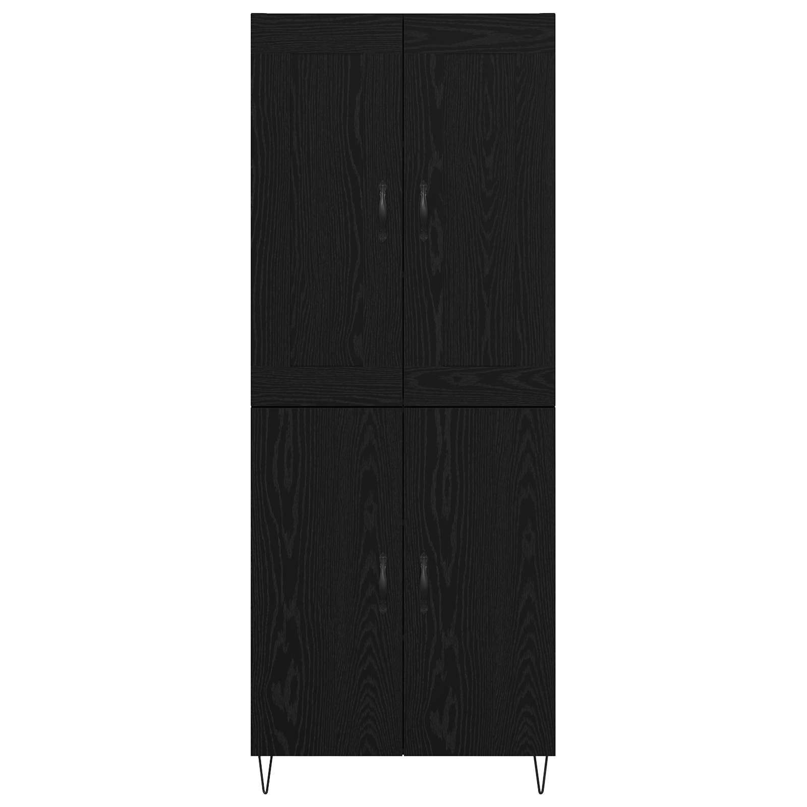 Credenza Rovere Nero 69,5 x 34 x 180 cm Legno multistrato 3416140