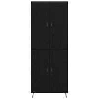 Credenza Rovere Nero 69,5 x 34 x 180 cm Legno multistrato 3416140