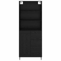 Credenza 2 pcs Rovere Nero 69,5 x 34 x 180 cm Legno multistrato 3416141