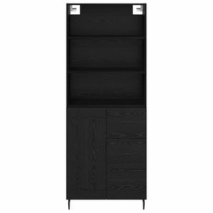 Credenza 2 pcs Rovere Nero 69,5 x 34 x 180 cm Legno multistrato 3416141