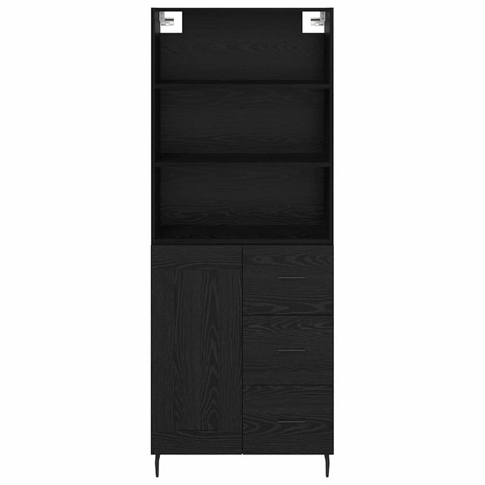 Credenza 2 pcs Rovere Nero 69,5 x 34 x 180 cm Legno multistrato 3416141