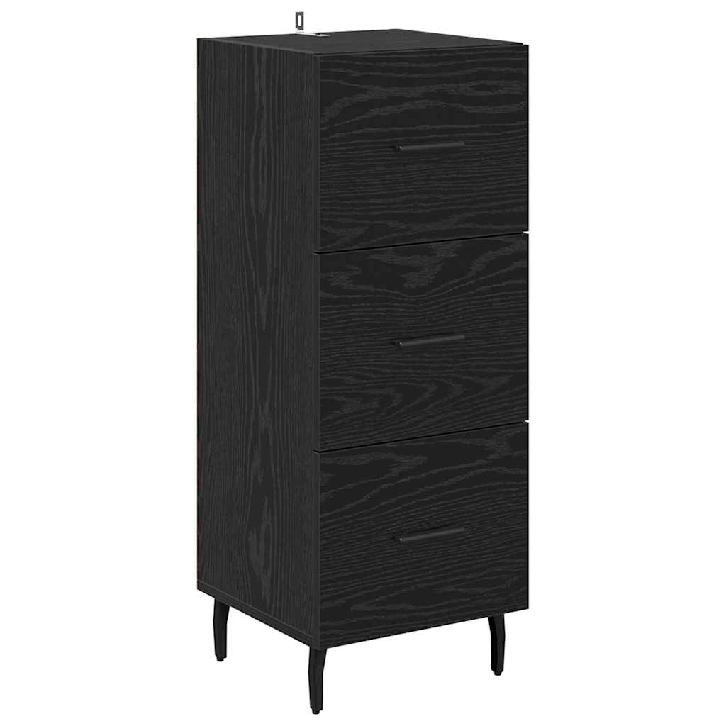 Credenza Rovere Nero 34,5 x 34 x 180 cm Legno multistrato 3416142