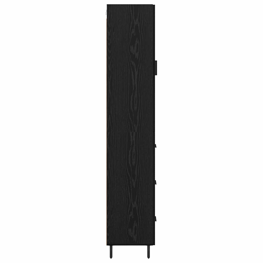 Credenza Rovere Nero 34,5 x 34 x 180 cm Legno multistrato 3416142