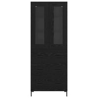 Credenza 2 pcs Rovere Nero 69,5 x 34 x 180 cm Legno multistrato 3416150