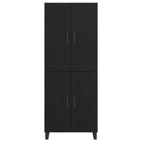 Credenza Rovere Nero 69,5 x 34 x 180 cm Legno multistrato 3416151
