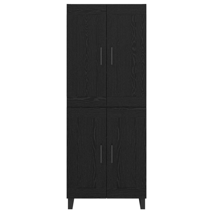 Credenza Rovere Nero 69,5 x 34 x 180 cm Legno multistrato 3416151