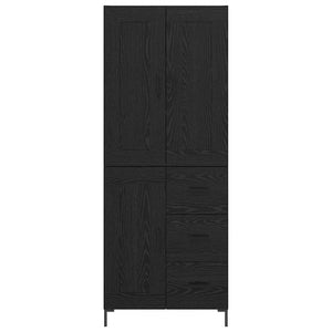 Credenza Rovere Nero 69,5 x 34 x 180 cm Legno multistrato 3416152