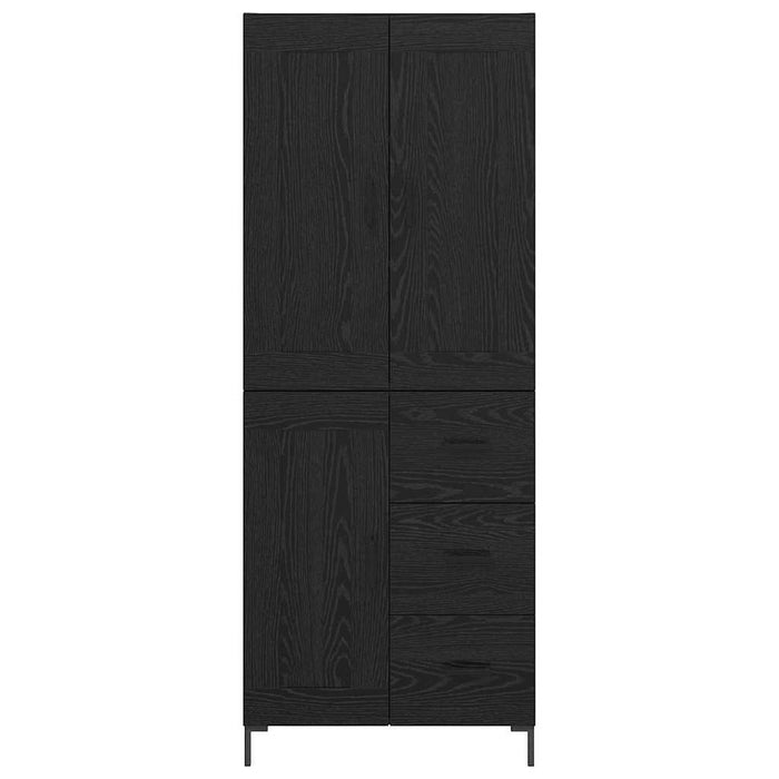 Credenza Rovere Nero 69,5 x 34 x 180 cm Legno multistrato 3416152