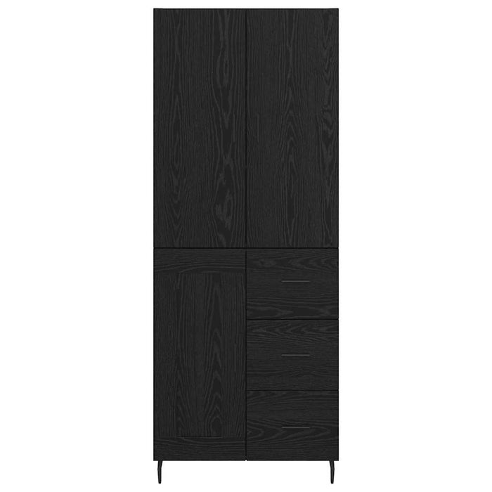 Credenza 2 pcs Rovere nero 69,5 x 34 x 180 cm Legno multistrato 3416159