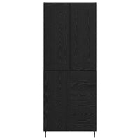 Credenza 2 pcs Rovere Nero 69,5 x 34 x 180 cm Legno multistrato 3416164