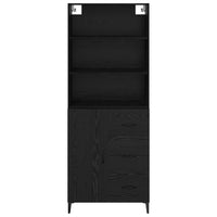 Credenza Montaggio a parete 2 pcs Rovere Nero Legno multistrato 3416167