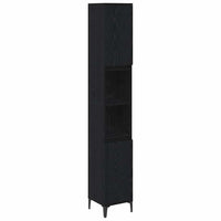 Set di mobili per il bagno 3 pcs Rovere nero Legno multistrato 3416170