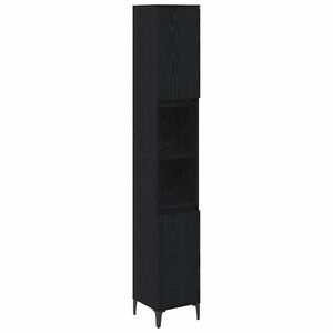 Set di mobili per il bagno 3 pcs Rovere nero Legno multistrato 3416170