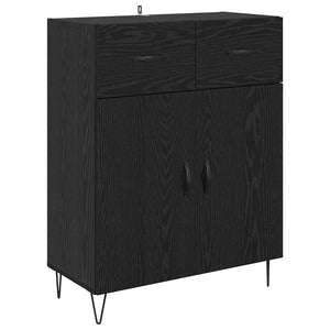 Credenza Rovere Nero 69,5 x 34 x 180 cm Legno multistrato 3416171