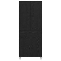 Credenza Rovere Nero 69,5 x 34 x 180 cm Legno multistrato 3416171