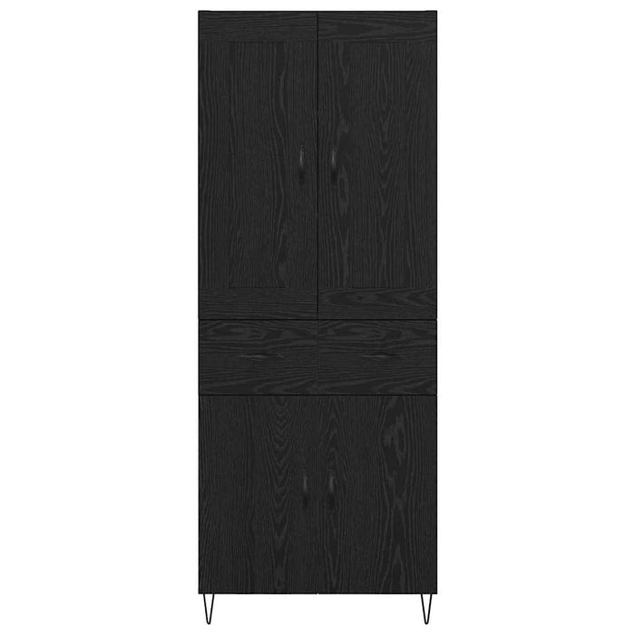 Credenza Rovere Nero 69,5 x 34 x 180 cm Legno multistrato 3416171