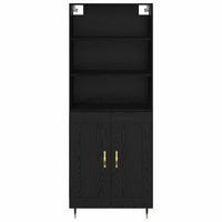 Credenza 2 pcs Rovere nero 69,5 x 34 x 180 cm Legno multistrato 3416181