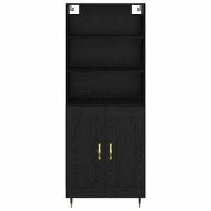 Credenza 2 pcs Rovere nero 69,5 x 34 x 180 cm Legno multistrato 3416181