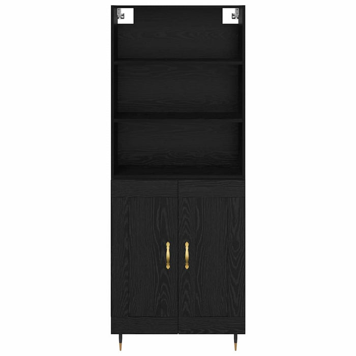 Credenza 2 pcs Rovere nero 69,5 x 34 x 180 cm Legno multistrato 3416181