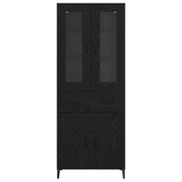 Credenza Rovere Nero 69,5 x 34 x 180 cm Legno multistrato 3416187