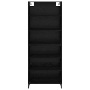 Credenza Montaggio a parete 2 pcs Rovere Nero Legno multistrato 3416188