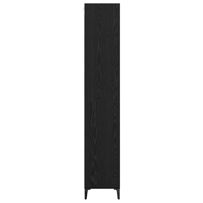 Credenza Montaggio a parete 2 pcs Rovere Nero Legno multistrato 3416188