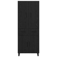 Credenza Montaggio a parete 2 pcs Rovere Nero Legno multistrato 3416190