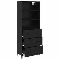 Credenza Montaggio a parete 2 pcs Rovere Nero Legno multistrato 3416191