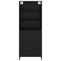 Credenza Montaggio a parete 2 pcs Rovere Nero Legno multistrato 3416191