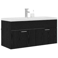 Mobile da Bagno con cassetto Rovere Nero 100 x 38,5 x 46 cm 3416196